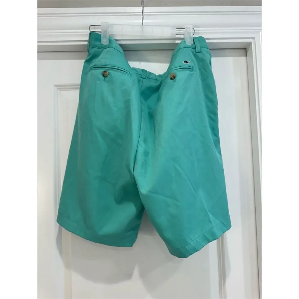 Vineyard Vines Men's Chino Performance Shorts Green Size 35 Casual